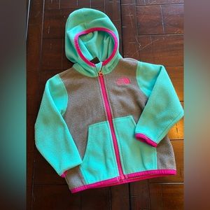 The north face fleece zip.up